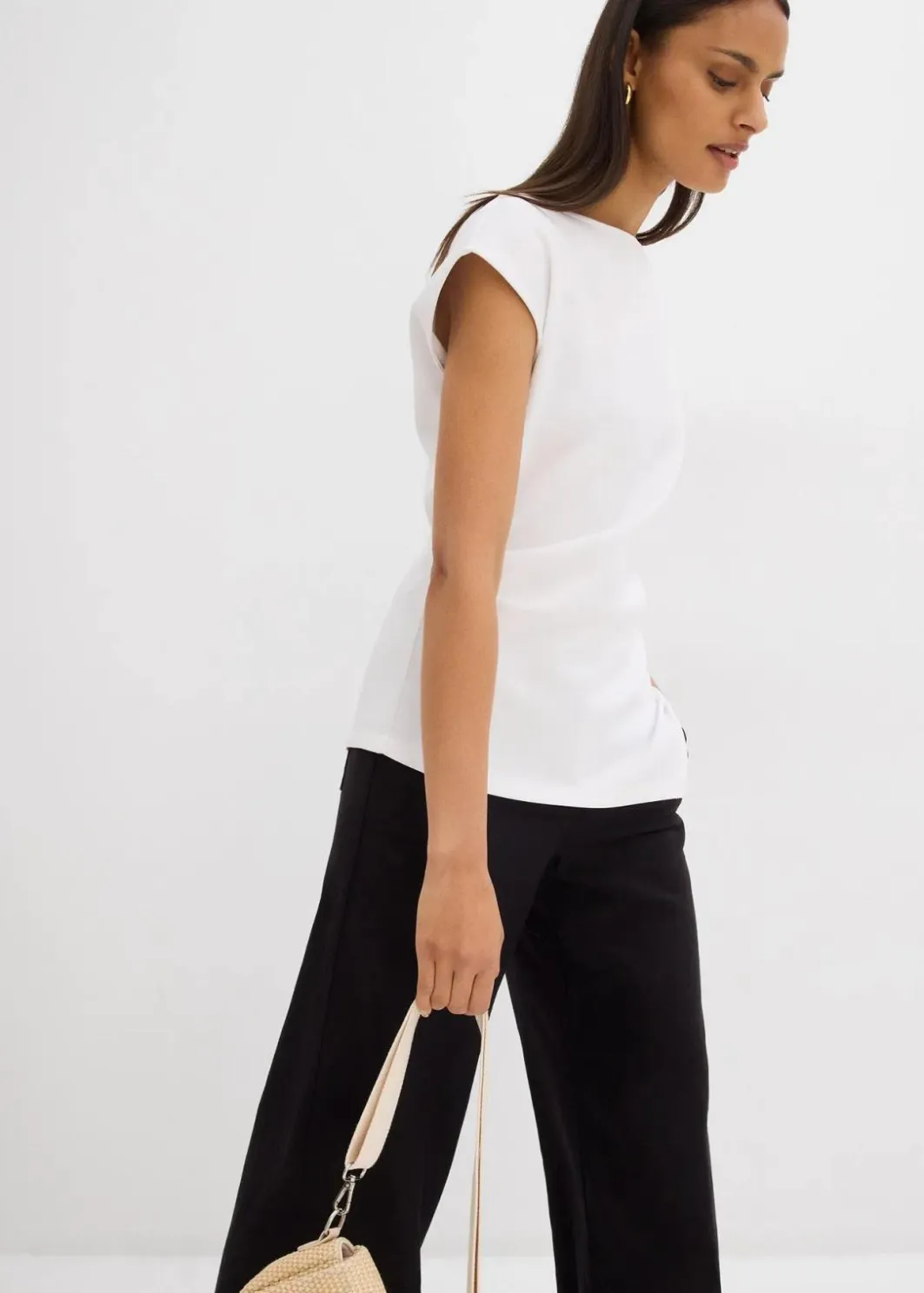 Clearance Asymmetrisches Top aus bequemem Scuba Damen Shirts & Tops