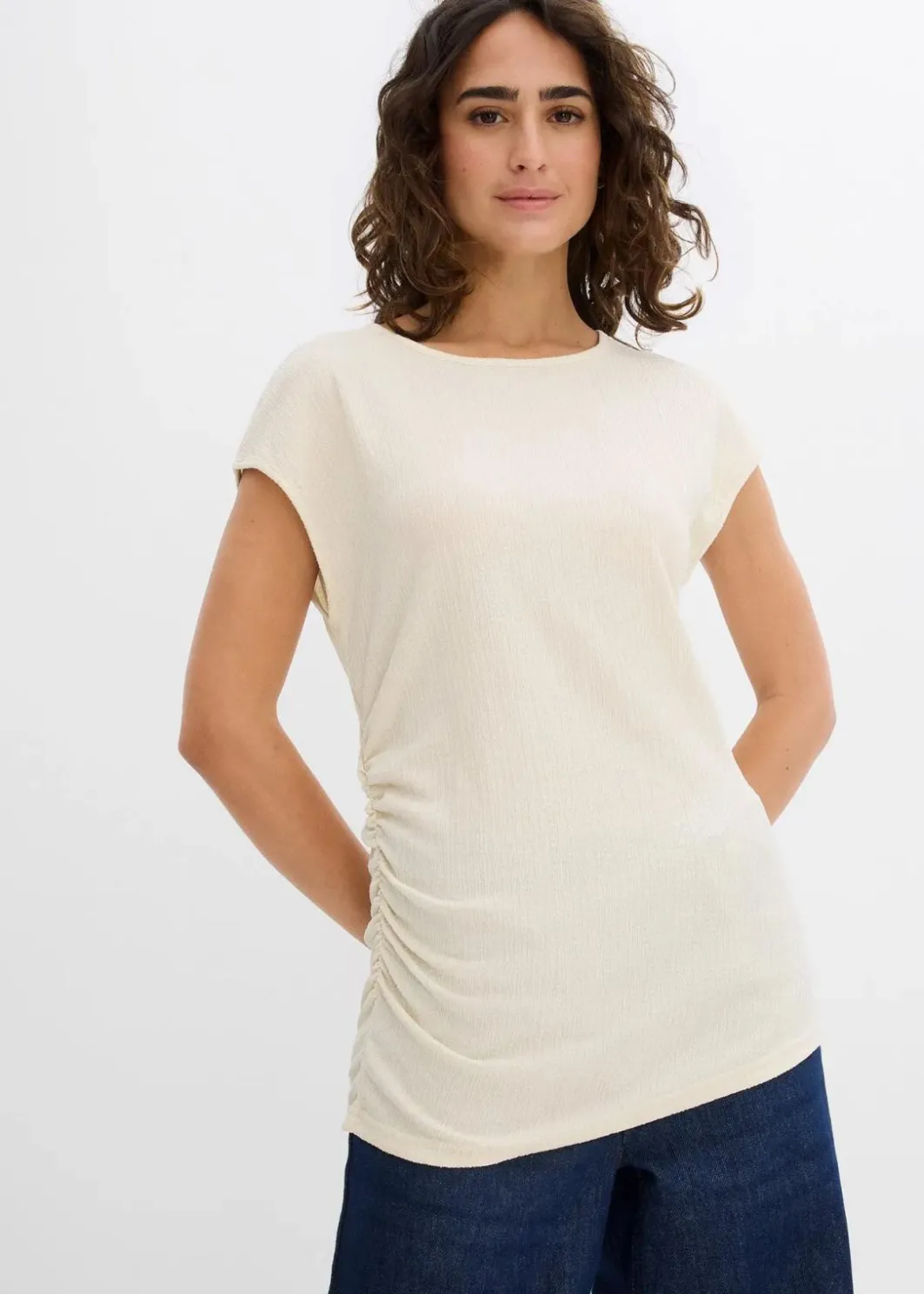 Best Asymmetrisches Top aus leichtem Crêpe Damen Shirts & Tops|Nachhaltigere Materialien