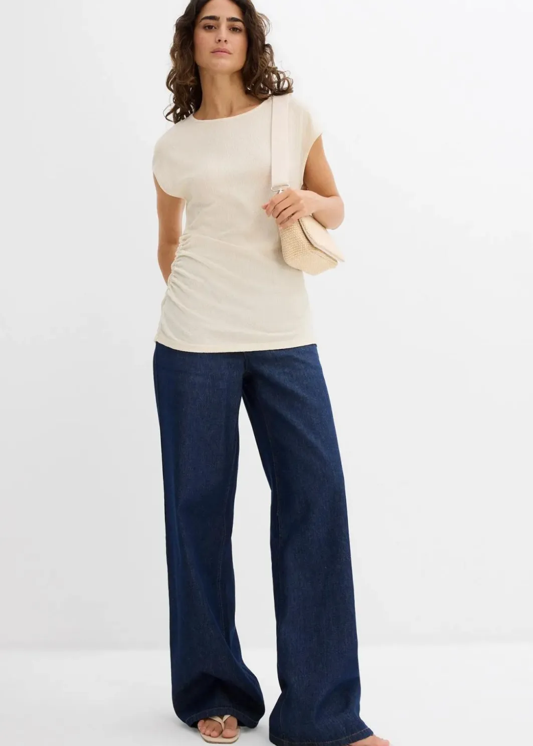 Best Asymmetrisches Top aus leichtem Crêpe Damen Shirts & Tops|Nachhaltigere Materialien