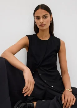 Damen bonprix Shirts & Tops|Asymmetrisches Westen-Top aus Punto di Roma