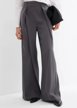 Damen bonprix Bekleidung·Kleider|Ausgestellte Bundfaltenhose