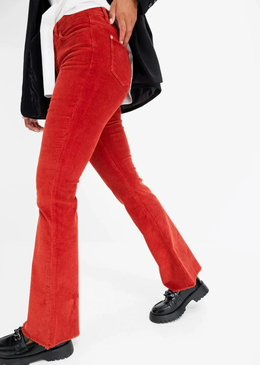 Damen bonprix Hosen|Ausgestellte Cordhose