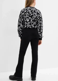 New Ausgestellte Hose aus festem Baumwoll-Jersey Kinder Mädchen 9-16 Jahre·Hosen & Leggings