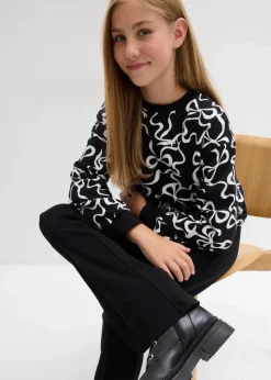 New Ausgestellte Hose aus festem Baumwoll-Jersey Kinder Mädchen 9-16 Jahre·Hosen & Leggings