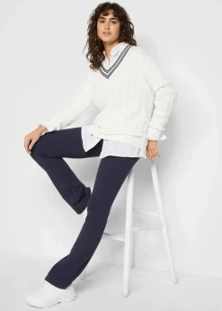 Damen bonprix Hosen|Nachhaltigere Materialien|ausgestellte Leggings