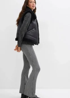 Damen bonprix Bekleidung·Kleider|Hosen|Ausgestellte Leggings mit Glitzergarn
