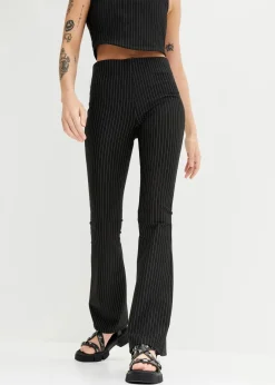 Damen bonprix Bekleidung·Kleider|Ausgestellte Schlupfhose mit Nadelstreifen