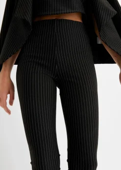 Damen bonprix Bekleidung·Kleider|Ausgestellte Schlupfhose mit Nadelstreifen