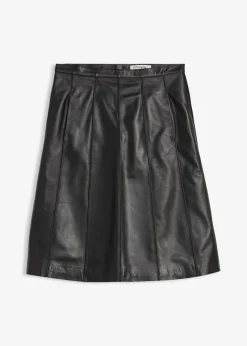 Damen bonprix Bekleidung·Sportbekleidung|Röcke|Ausgestellter Lederrock aus Lammnappa