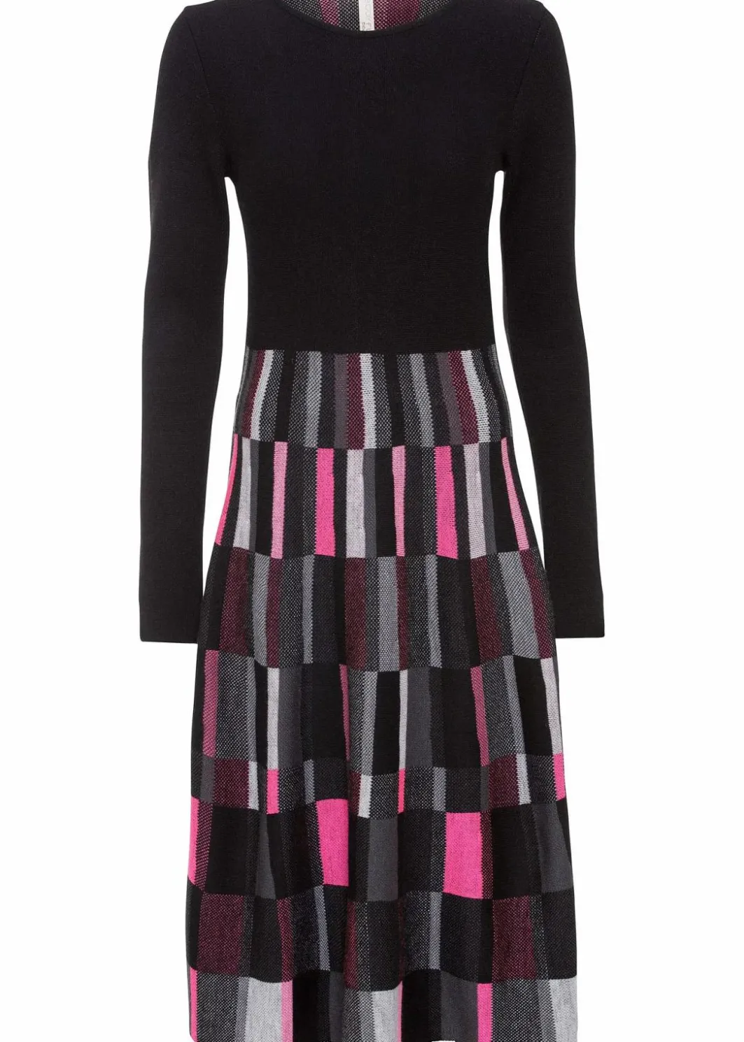 Clearance Ausgestelltes Jacquard-Strickkleid Damen Bekleidung·Umstandsmode|Strickmode