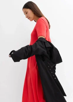 Damen bonprix Nachhaltigere Materialien|Kleider|Ausgestelltes Jerseykleid aus schwerer Baumwolle