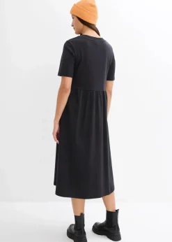 Online Ausgestelltes Jerseykleid aus schwerer Baumwolle Damen Bekleidung·Pullover & Strickjacken|Kleider