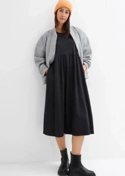 Online Ausgestelltes Jerseykleid aus schwerer Baumwolle Damen Bekleidung·Pullover & Strickjacken|Kleider