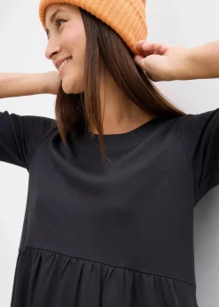 Online Ausgestelltes Jerseykleid aus schwerer Baumwolle Damen Bekleidung·Pullover & Strickjacken|Kleider