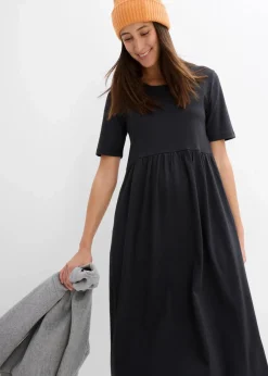 Online Ausgestelltes Jerseykleid aus schwerer Baumwolle Damen Bekleidung·Pullover & Strickjacken|Kleider