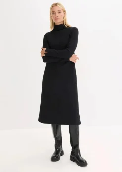 Damen bonprix Bekleidung·Pullover & Strickjacken|Nachhaltigere Materialien|Ausgestelltes Midikleid