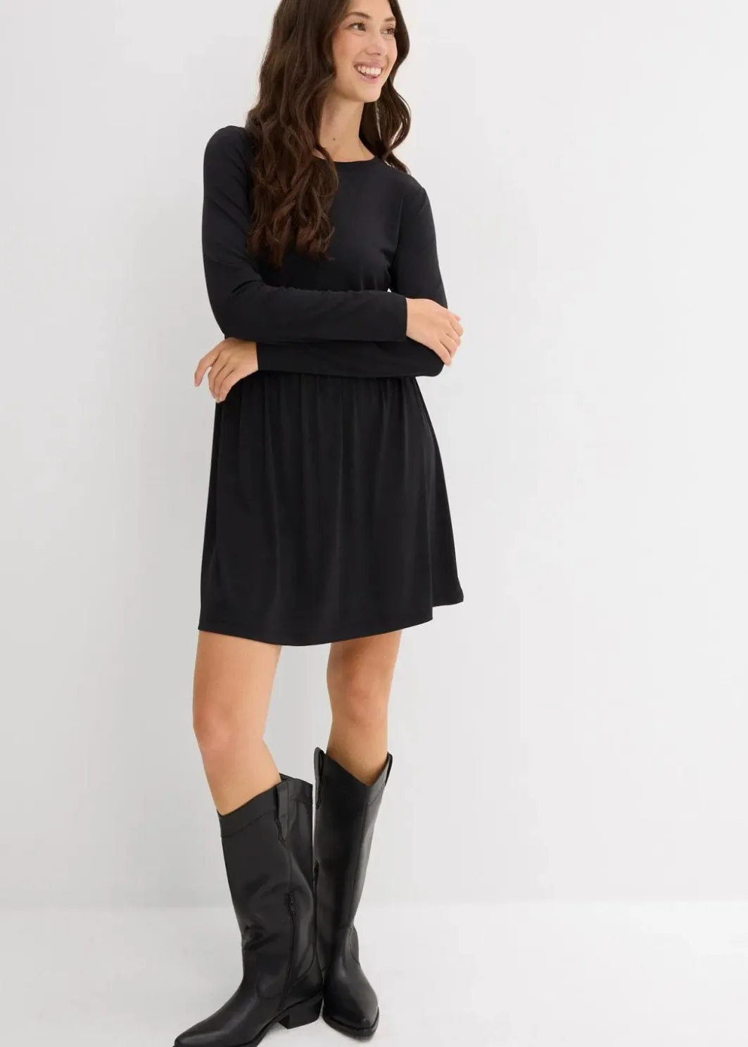 Damen bonprix Nachhaltigere Materialien|Kleider|Ausgestelltes Shirtkleid