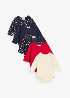 Online Baby Langarmbody aus reiner Bio-Baumwolle (5er Pack) Kinder Mehrfachpacks|Bodys & Strampler