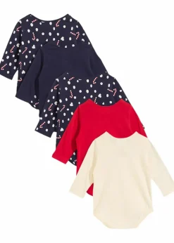Online Baby Langarmbody aus reiner Bio-Baumwolle (5er Pack) Kinder Mehrfachpacks|Bodys & Strampler