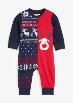 Kinder bonprix Bodys & Strampler|Baby Wäsche|Baby Overall mit Weihnachtsmotiv
