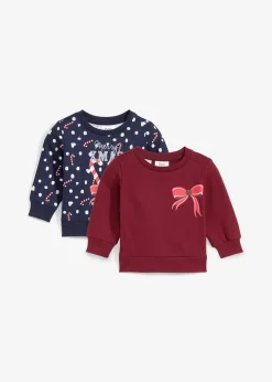 Kinder bonprix Mehrfachpacks|Shirts & Pullover|Baby Sweatshirt mit Weihnachtsmotiv (2er Pack)