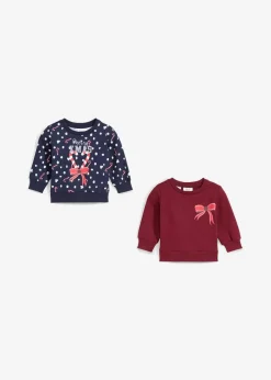 Kinder bonprix Mehrfachpacks|Shirts & Pullover|Baby Sweatshirt mit Weihnachtsmotiv (2er Pack)