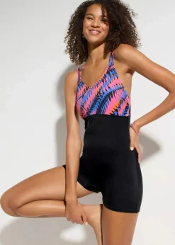 Damen bonprix Nachhaltigere Materialien|Badeanzüge|Badeanzug mit Bein