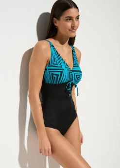 Clearance Badeanzug mit V-Ausschnitt Damen Nachhaltigere Materialien|Badeanzüge