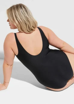 Damen bonprix Nachhaltigere Materialien|Badeanzüge|Badeanzug mit V-Ausschnitt
