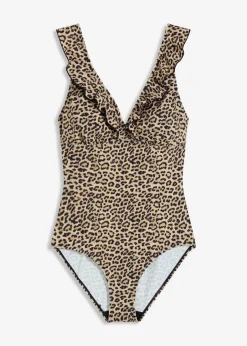 Damen bonprix Nachhaltigere Materialien|Badeanzüge|Badeanzug mit Volants
