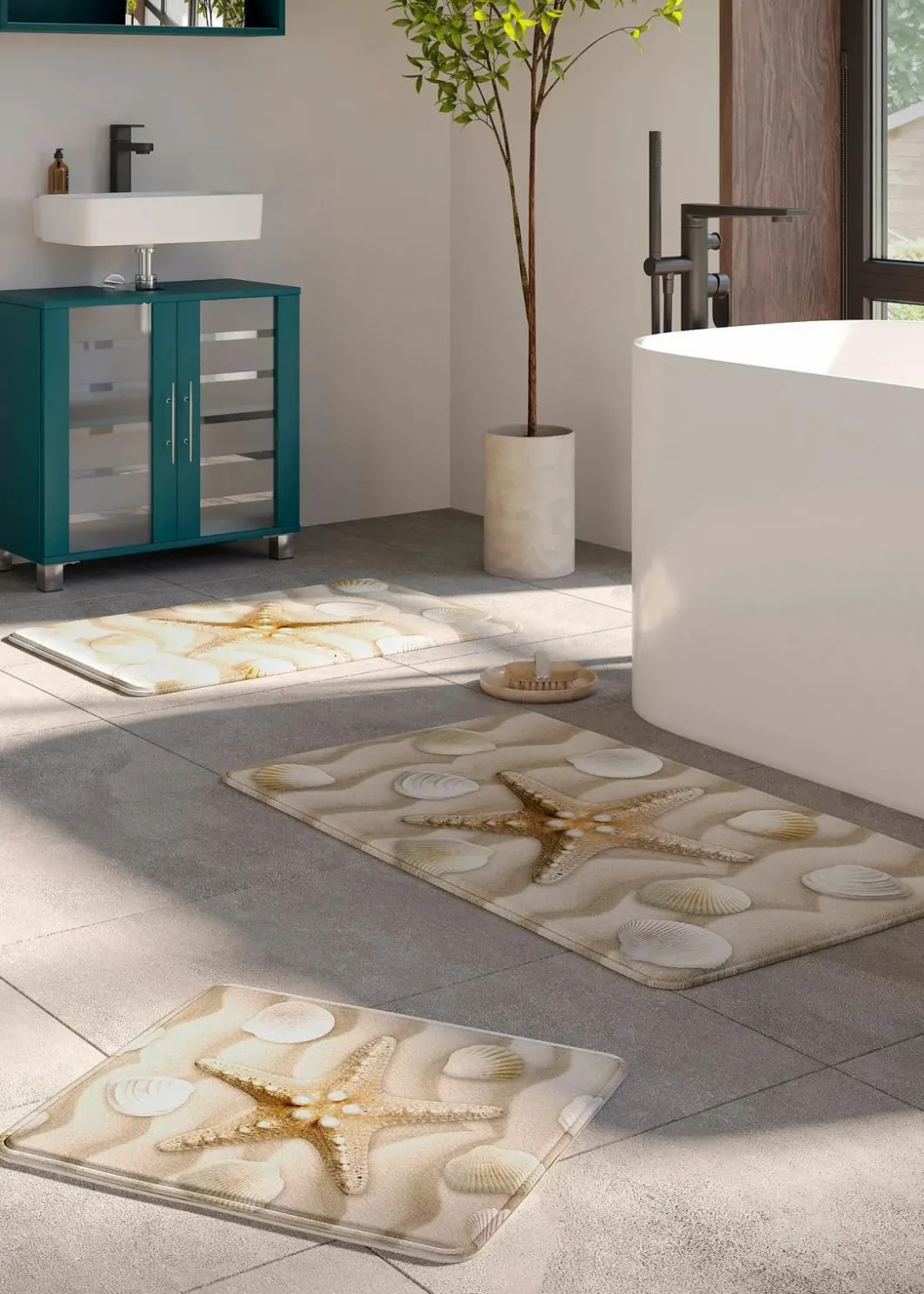 Badematte mit Memory Schaum Badematten