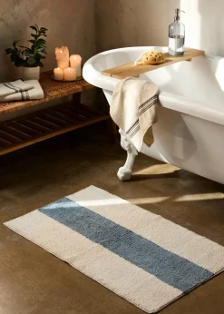 Discount Badematte mit Streifen- Design Badematten