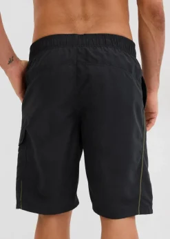 Herren bonprix Große Größen|Badehosen|Badeshorts mit seitlicher Tasche