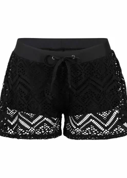 Damen bonprix Nachhaltigere Materialien|Mix & Match|Badeshorts mit Spitze