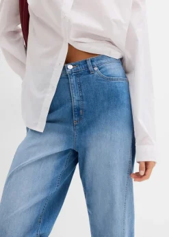 Damen bonprix Jeans|Bekleidung·Shirts & Tops|Baggy-Jeans High Waist