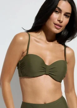 Damen bonprix Große Cups D-F|Nachhaltigere Materialien|Balconette Bikini Oberteil