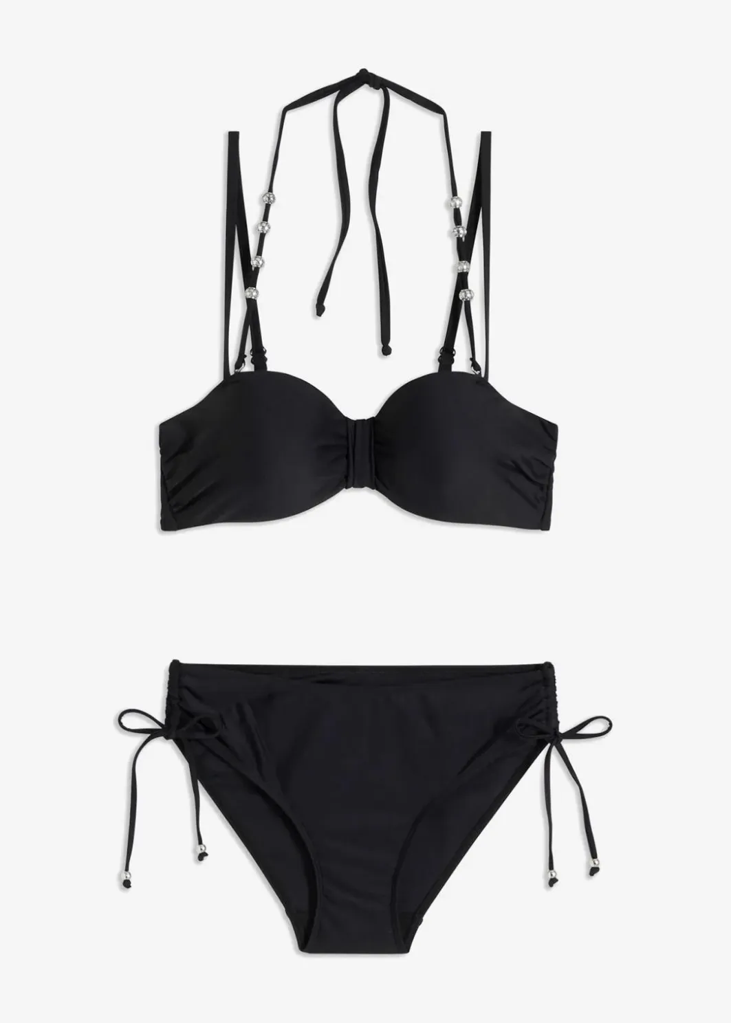 Damen bonprix Nachhaltigere Materialien|Bademode·Bikinis|Balconette-Bikini (2-tlg. Set) mit extra Neckholder Träger