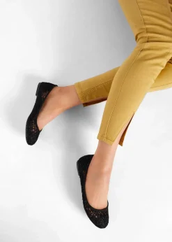 Damen bonprix Schuhe & Accessoires In Spezialgrößen·Schuhe In Übergröße|Sommerschuhe|Ballerinas mit Spitze