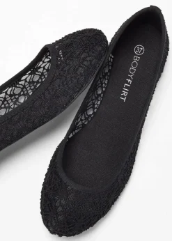 Damen bonprix Schuhe & Accessoires In Spezialgrößen·Schuhe In Übergröße|Sommerschuhe|Ballerinas mit Spitze