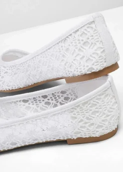 Damen bonprix Sommerschuhe|Schuhe & Accessoires In Spezialgrößen·Schuhe In Übergröße|Ballerinas mit Spitze