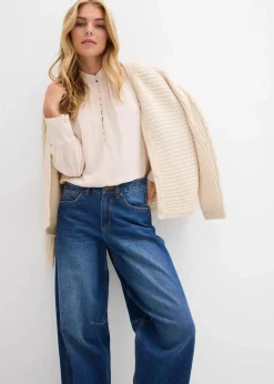 Sale Ballon-Jeans Mid Waist Damen Bekleidung·Shirts & Tops|Jeans