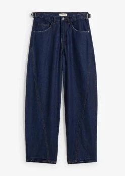 Damen bonprix Bekleidung·Shirts & Tops|Kurzgrößen|Balloon-Jeans, Mid Waist