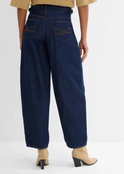 Damen bonprix Bekleidung·Shirts & Tops|Kurzgrößen|Balloon-Jeans, Mid Waist