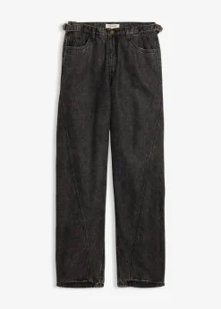 Damen bonprix Jeans|Kurzgrößen|Balloon-Jeans, Mid Waist