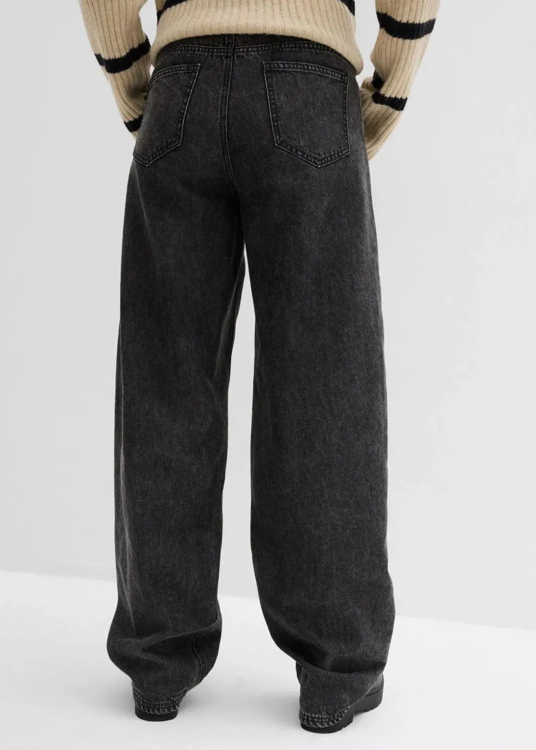 Damen bonprix Jeans|Kurzgrößen|Balloon-Jeans, Mid Waist