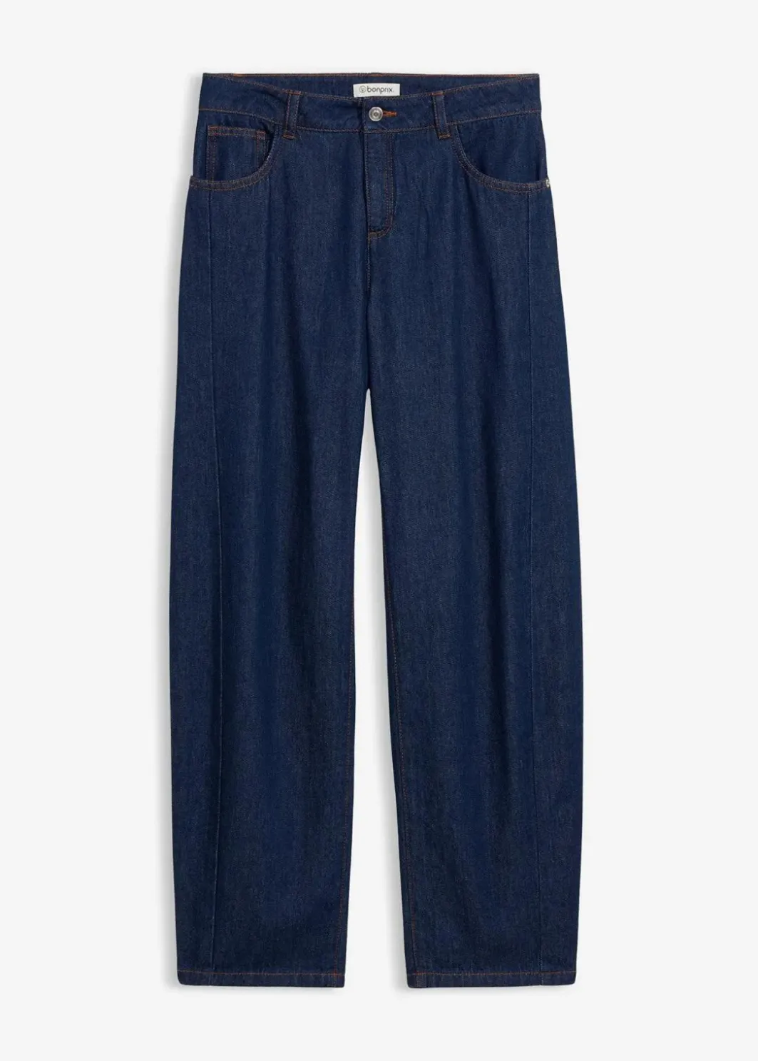 Damen bonprix Kurzgrößen|Bekleidung·Shirts & Tops|Balloon-Jeans Mid Waist