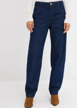 Damen bonprix Kurzgrößen|Bekleidung·Shirts & Tops|Balloon-Jeans Mid Waist