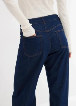 Damen bonprix Kurzgrößen|Bekleidung·Shirts & Tops|Balloon-Jeans Mid Waist