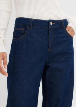 Damen bonprix Kurzgrößen|Bekleidung·Shirts & Tops|Balloon-Jeans Mid Waist