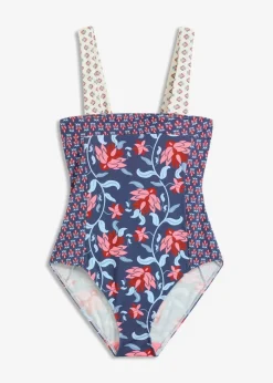 New Bandeau-Badeanzug mit breiten Trägern Damen Nachhaltigere Materialien|Nachhaltigere Materialien
